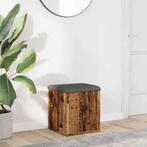 vidaXL Opbergbank 42x42x45 cm bewerkt hout oud houtkleurig, Huis en Inrichting, Overige Huis en Inrichting, Verzenden, Nieuw