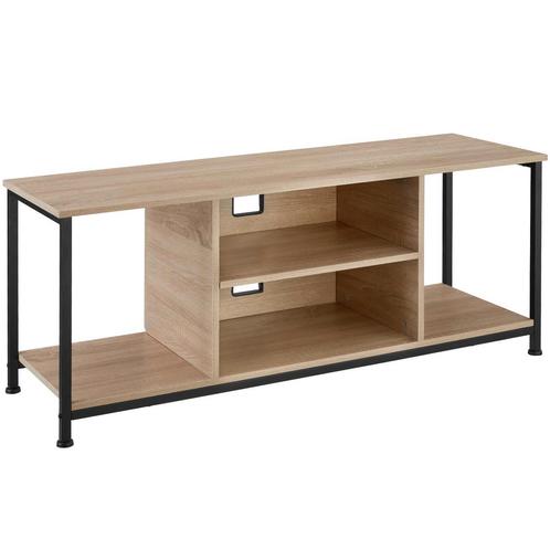 TV-meubel met 4 open vakken en verstelbare plank - 120 cm, I, Maison & Meubles, Armoires | Mobilier de télévision, Envoi