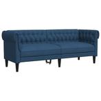 3-zitsbank Chesterfield stof blauw | Retour Deal | 41% Ko..., Huis en Inrichting, Zetels | Zetels, Verzenden, Chesterfield-stijl