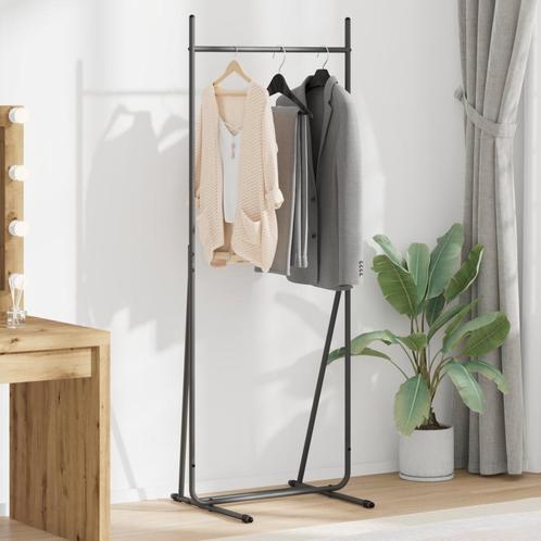 vidaXL Kledingrek Zwart 62x48x158 cm Gegalvaniseerd Staal, Huis en Inrichting, Kasten | Kleerkasten, Nieuw, Verzenden
