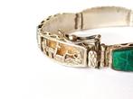 Zilver - Schakelarmband - Peru, Eilat steen, Antiek en Kunst