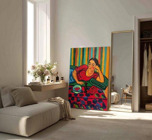 E. García - CHICA EN EL DIVÁN - XL (NO RESERVE), Antiek en Kunst, Kunst | Schilderijen | Modern
