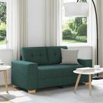 vidaXL Loveseat Sofa Donkergroen 120 cm Stof, Verzenden, Nieuw