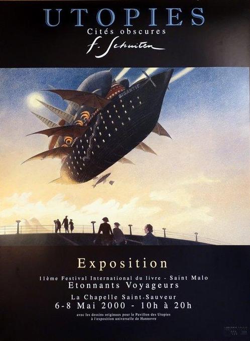 Schuiten, François - 1 Offset Print - Utopies Cités obscures, Boeken, Strips | Comics