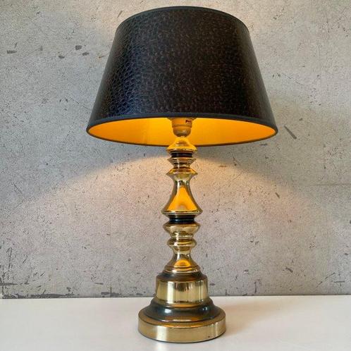 Lamp - Leder, Messing, Antiek en Kunst, Curiosa en Brocante