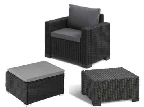 Veiling - Allibert by Keter Lounge set - 3 delig, Tuin en Terras, Tuinsets en Loungesets