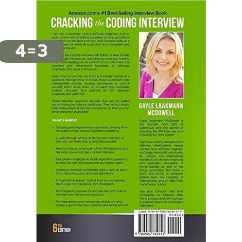 Cracking The Coding Interview 9780984782857, Boeken, Taal | Engels, Zo goed als nieuw, Verzenden