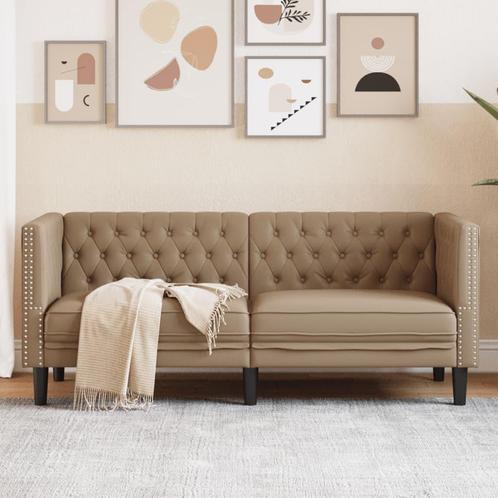 vidaXL Tweezitsbank Chesterfield-stijl kunstleer, Huis en Inrichting, Zetels | Zetels, Nieuw, Verzenden