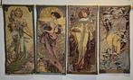 Set van 4 Alfons Mucha Wandtapijten De Seizoenen - Art