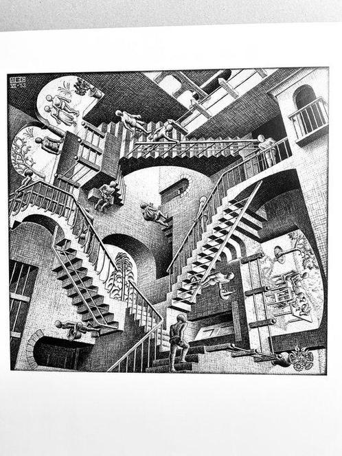 M C Escher - Relativity (1953), Antiek en Kunst, Antiek | Glaswerk en Kristal