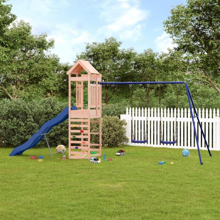 vidaXL Speelhuis massief douglashout, Kinderen en Baby's, Speelgoed | Buiten | Speeltoestellen, Nieuw, Verzenden