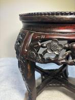 Bijzettafel - Antieke Chines Bijzettafel met Marmeren Inleg, Antiek en Kunst