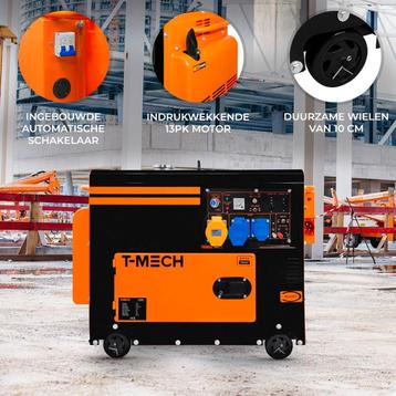 T-Mech Stille Diesel generator - Eenfasig 230V - Gesloten disponible aux enchères