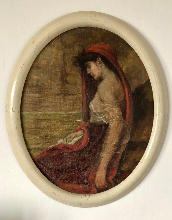 Görög F. (XIX) - A young hungarian girl - NO RESERVE, Antiek en Kunst, Kunst | Schilderijen | Klassiek