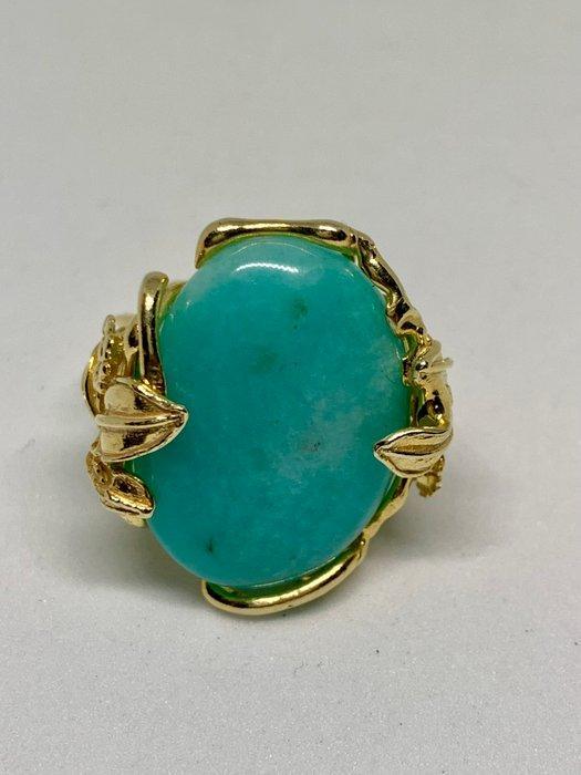 Aquamarijn - Zilver - Ring - Ring in aquamarijn, Bijoux, Sacs & Beauté, Bagues