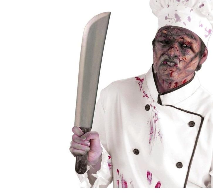 Halloween Machete Grijs 53cm, Hobby en Vrije tijd, Feestartikelen, Nieuw, Verzenden