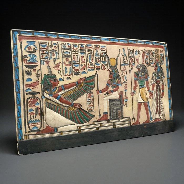 Replica van het oude Egypte Gedenkplaat met afbeelding van, Antiquités & Art, Antiquités | Autres Antiquités