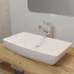vidaXL Luxe keramische rechthoekige wasbak 71 x 39 cm (wit), Doe-het-zelf en Bouw, Verzenden, Nieuw
