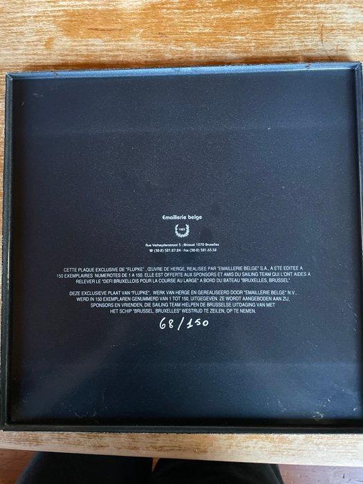 Emaillerie Belge - Emailleplaat Flupke – werk van Hergé –, Antiquités & Art, Antiquités | Assiettes décoratives & Carrelages