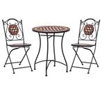 vidaXL 3-delige Bistroset mozaïek keramische tegel, Tuin en Terras, Tuinsets en Loungesets, Verzenden, Nieuw