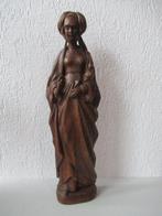 Statue, Antiek houten beeld Maria Magdalena  met zalfpot -, Antiek en Kunst