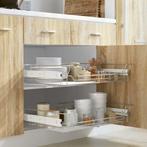 vidaXL Draadmanden uittrekbaar 2 st 800 mm zilverkleurig, Huis en Inrichting, Verzenden, Nieuw