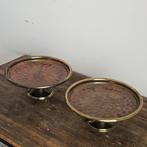 Taartstandaard (2) - Koper, Messing - bord, gerecht, servies