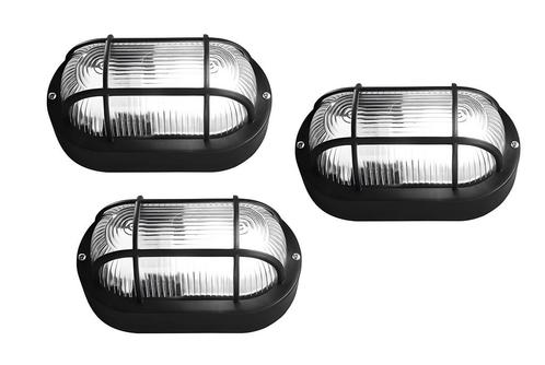 Set van 3 bullseye (bulleye) lampen (zwart, E27, industriël, Doe-het-zelf en Bouw, Gereedschap | Overige machines, Nieuw, Verzenden