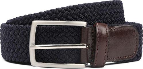 Profuomo Geweven Riem Donkerblauw maat 115 Heren, Kleding | Heren, Riemen en Ceintuurs, Riem of Ceintuur, Nieuw, Echt leder, Verzenden