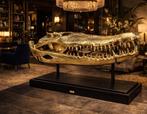 Statue, XXL -105cm- Bronze Crocodile Skull + Base - 57 cm -, Antiquités & Art