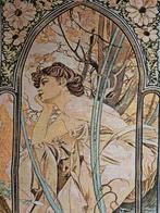 Alfons Mucha Wandtapijt LE SOIR - Art Nouveau - Klaar om, Antiek en Kunst