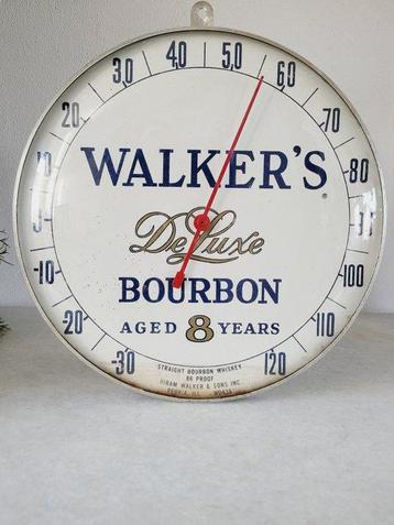 Zeldzaam Walkers Bourbon, Reclame Thermometer, 1950 -