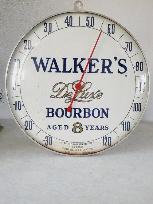 Zeldzaam Walkers Bourbon, Reclame Thermometer, 1950 -, Antiek en Kunst, Antiek | Wandborden en Tegels
