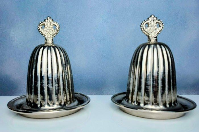 Eierdopje (2) - Luxueuze Eierdop - Kroon Fleur-de-lis -, Antiek en Kunst, Curiosa en Brocante