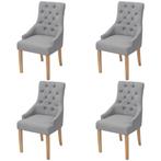 vidaXL Chaises à manger lot de 4 gris clair tissu, Verzenden, Neuf