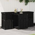 vidaXL Balkonset 2-zits massief grenenhout zwart, Tuin en Terras, Tuinsets en Loungesets, Verzenden, Nieuw