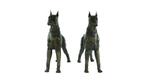 Sculpture, Powerful Pair of Standing Boxer Dogs - 62 cm -, Antiek en Kunst