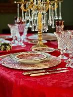 Kersttafelkleed, bloemenpatroon in damast voor grote tafels,, Antiek en Kunst