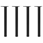 vidaXL Tafelpoten in hoogte verstelbaar zwart 710 mm 4 st, Verzenden, Nieuw