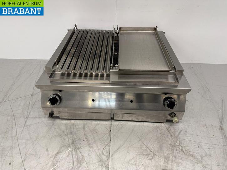 RVS MKN Lavagrill met Bakplaat GAS Horeca, Zakelijke goederen, Horeca | Keukenapparatuur, Ophalen of Verzenden