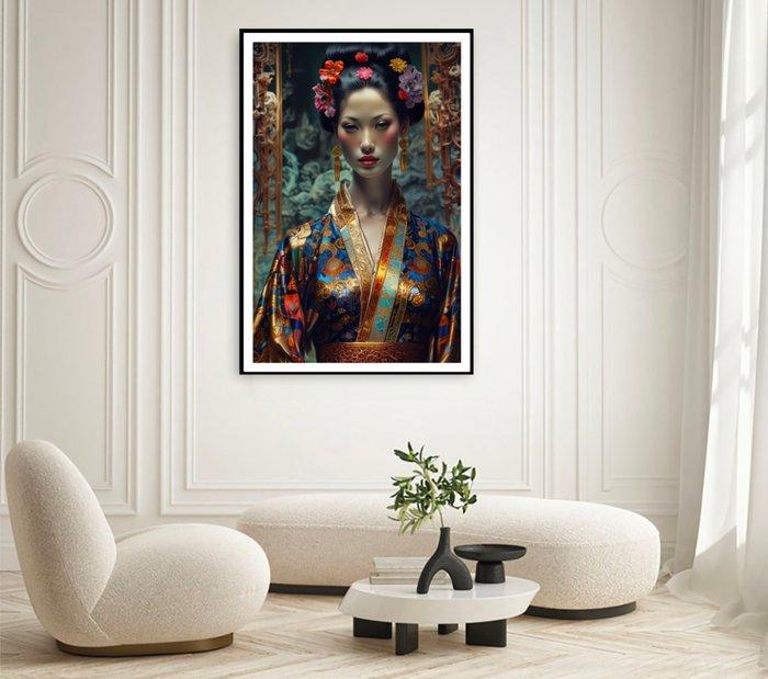 NumericEric - Geisha & Kimono #04 (XL), Antiquités & Art, Art | Peinture | Moderne