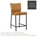 Set van 10 Leren barkrukken Revolt laag - Granada Graphite, Ophalen of Verzenden