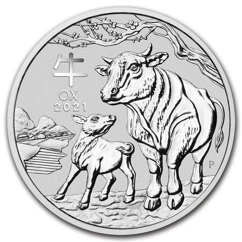 Australië. 2021 1 Kilo $30 AUD Australian Silve Lunar Year, Postzegels en Munten, Edelmetalen en Baren