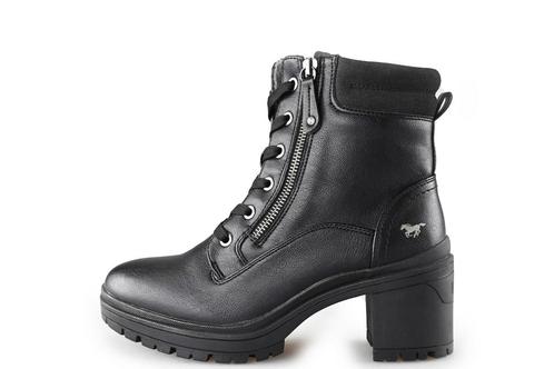 Mustang Veterboots in maat 38 Zwart | 5% extra korting, Kleding | Dames, Schoenen, Zwart, Zo goed als nieuw, Overige typen, Verzenden