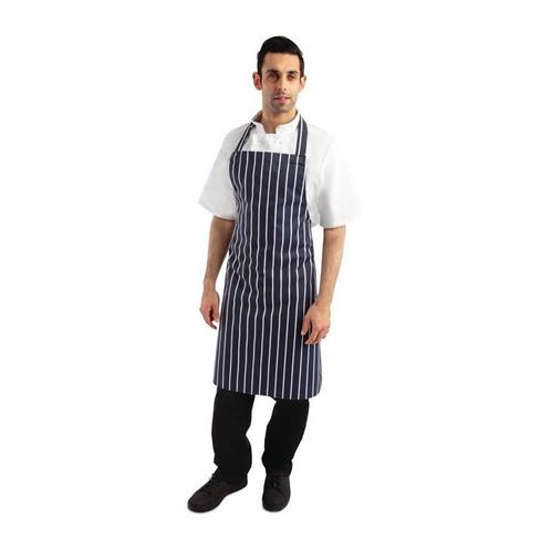 Whites halterschort blauw-wit gestreept | Polyester/Katoen, Zakelijke goederen, Horeca | Keukenapparatuur, Nieuw in verpakking