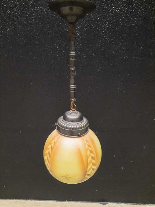 onbekend - Lamp - glas/metaal - Glazen bollamp, Antiek en Kunst, Kunst | Designobjecten