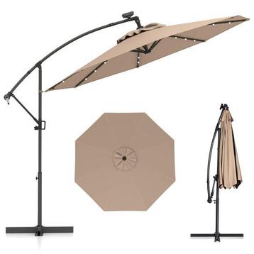 Tweedekans | Coast 300 cm Bruine Zonnescherm Parasol met LED beschikbaar voor biedingen