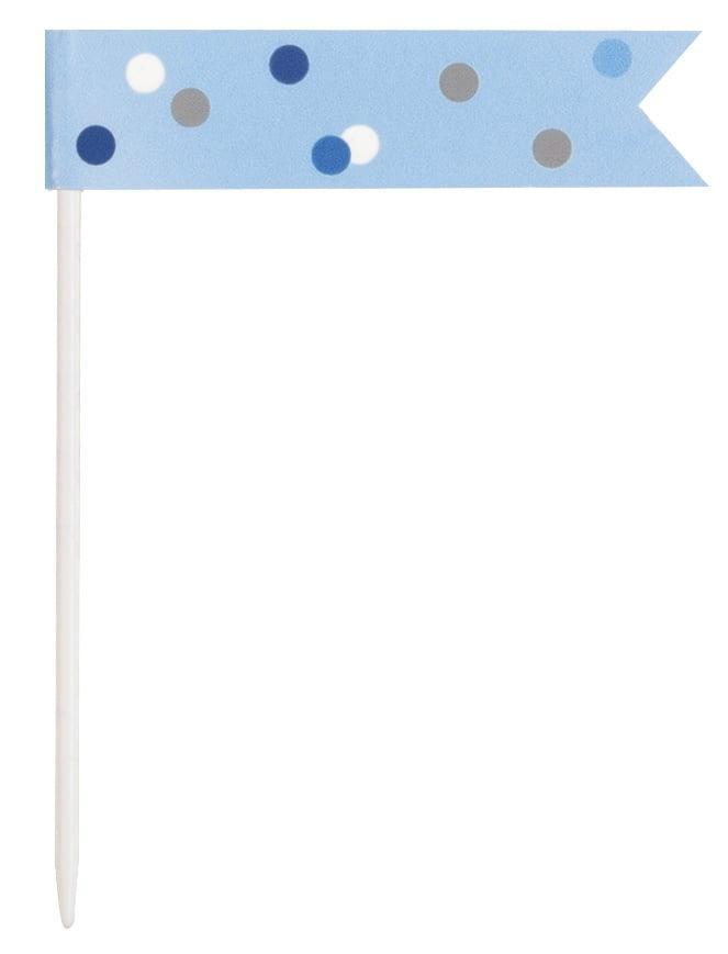 Verjaardag Prikkers Blauw 6st, Hobby en Vrije tijd, Feestartikelen, Nieuw, Verzenden