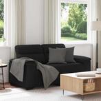 vidaXL 2-zitsbank 120 cm stof zwart, Huis en Inrichting, Verzenden, Nieuw
