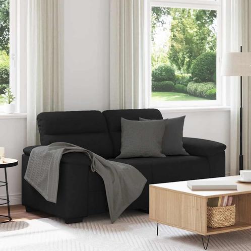 vidaXL 2-zitsbank 120 cm stof zwart, Huis en Inrichting, Zetels | Zetels, Nieuw, Verzenden